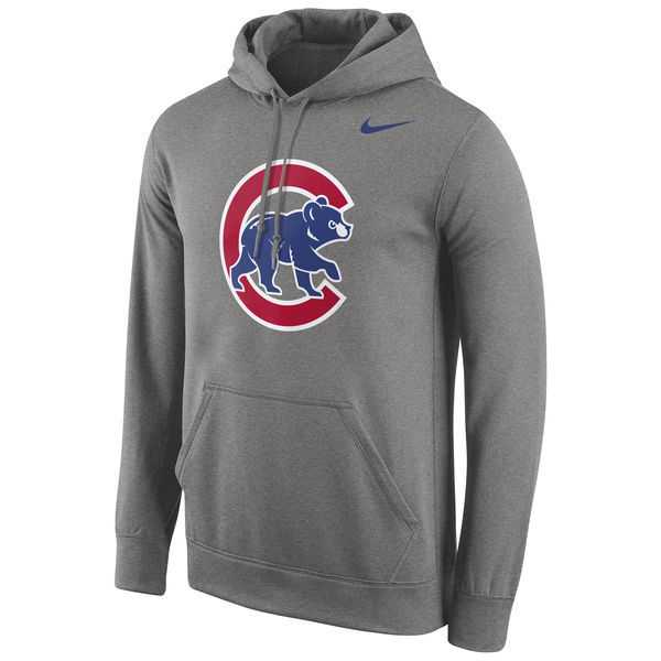 Men's Chicago Cubs Nike Logo Performance Pullover Hoodie - Gray,We sell and wholesale Men's Chicago Cubs Nike Logo Performance Pullover Hoodie - Gray on line form chian!